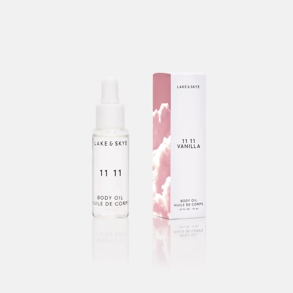 Lake & Skye 11 11 Vanilla Body Oil, 10mL • NEW IN BOX • Body Oil